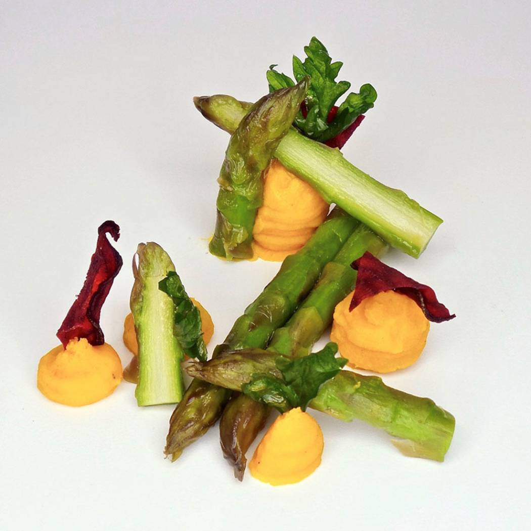 Spargel mit Suesskartoffel